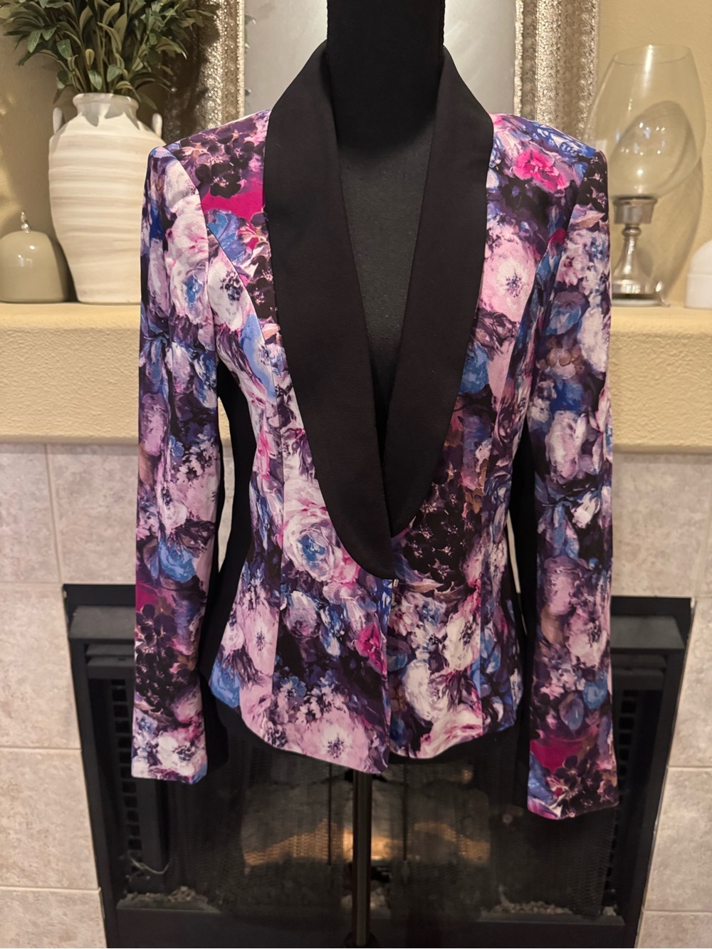 Caché Floral Tuxedo Blazer 💜🌸 | NWT | Size 8